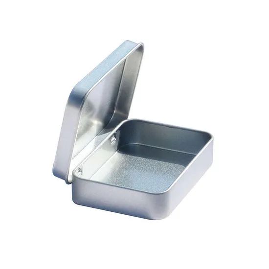 Custom Printed Metal Rectangular Empty Hinged Tins Mini Portable Box Containers Small Empty Condoms Metal Tin Box - Image 1