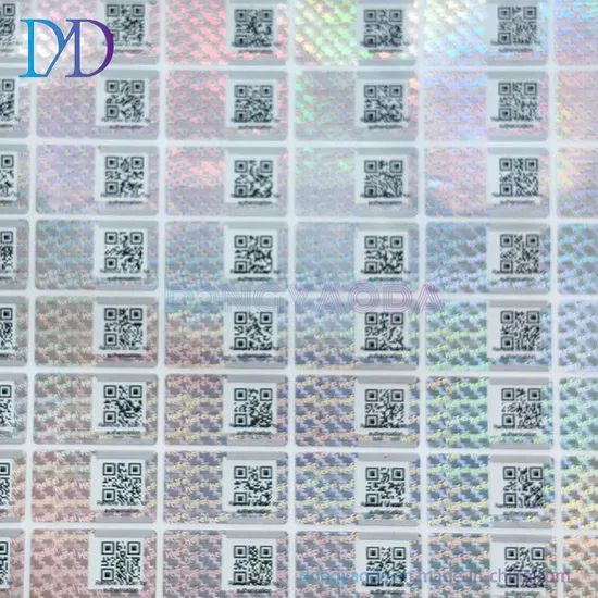Custom Reflection Rainbow Holographic Stickers Security Labels Anti Counterfeit Labels Printing - Image 1