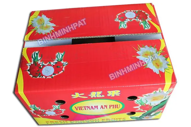 Packaging Corrugated Carton Box for Fresh Dragon Fruit Printed and Wax-dipped Custom - Image 3