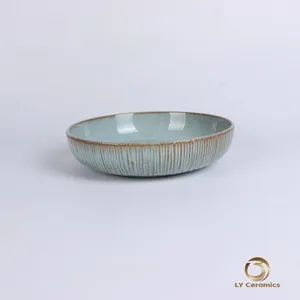 Contemporary 16/24-Piece Embossed Dinner Set for Modern Homes Porcelainware Ceramic Stoneware Kitchenware - Image 4