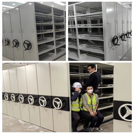 Hospital Medical Cart Storage Library Shelving Systems Fireproof Document Storage Movable High - Density Storage Container Compact Shelving - Image 5