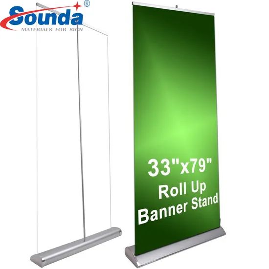 Customized Logo Printing Roll up Banner Stand Display MOQ 10PC Weight 2kg Color Silver Origin China Model NO. RS-17 Trademark - Image 1