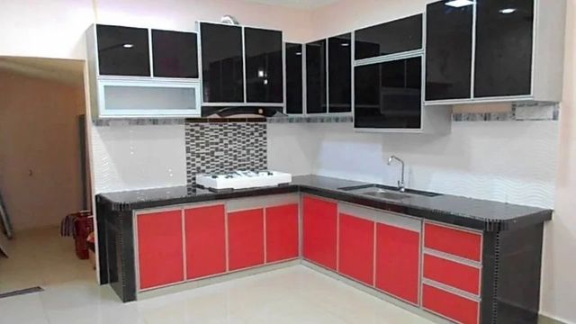 Aluminium Modular Kitchen Designing Services Appearance Modern Material Aluminium Finish Type Lacquer Service Mode - Image 3
