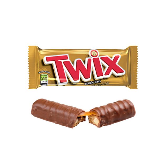 Twix Twin Chocolate Bars - 50g - Pack of 12 (50g x 12 Bars) - Image 1
