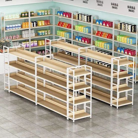 Market Convenience Store Display Shelves Single Double-Sided Bookcases Multi- Layer Island Platforms Snack - Image 5