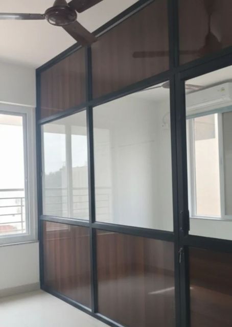 Aluminum Glass Sheet  Partition Usage Office Infill Material Glass Glass Type Reflective Door Type Hinged / Swing Frame Finish Powder - Image 2