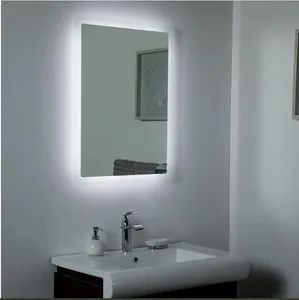 LED Round Rectangular Square Mirror 60-100cm 400K Fogless Waterproof Metal Frame Silver 1Y CE IP44 - Image 2