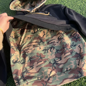 High Quality Tracksuits Manufacturer Custom Patchwork Sweatsuit Digital Printing Camouflage Hoodie Set Sweatpants - Image 2