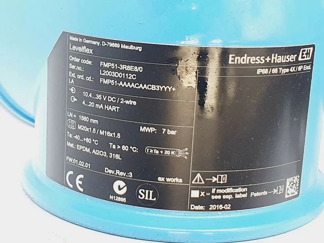 ENDRESS HAUSER LEVELFLEX FMP51 -3R8E8/0 Guided Radar Level Transmitter 1560 mm - Image 3