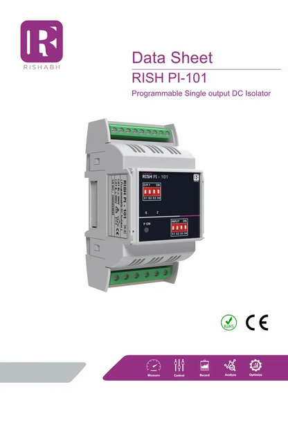 Horizontal 15mA RISH PI 101 Programmable Single output DC Isolator, For Signal Isolation - Image 2
