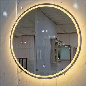 LED Round Rectangular Square Mirror 60-100cm 400K Fogless Waterproof Metal Frame Silver 1Y CE IP44 - Image 5