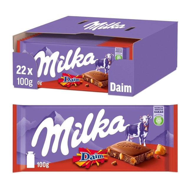 Original Milka Daim Chocolate Bar 100g (Swiss Made, Fresh Stock) - Image 2