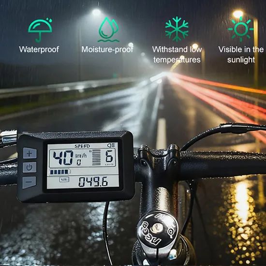 Bike Conversion Kit Fatbike LCD Display Ebike Speedometer Accessories - Image 3