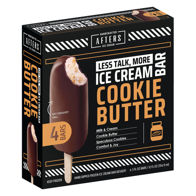 Afters Ice Cream Cookie Butter Ice Cream Bars, 4 pk / 3 oz Grade A Max. Moisture (%) 5 Type Ice Cream - Image 1