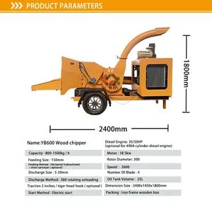 Wood Pallet Chipper Shredder Comprehensive Chipper Machine Diesel Tracked Wood Chipper - Image 6