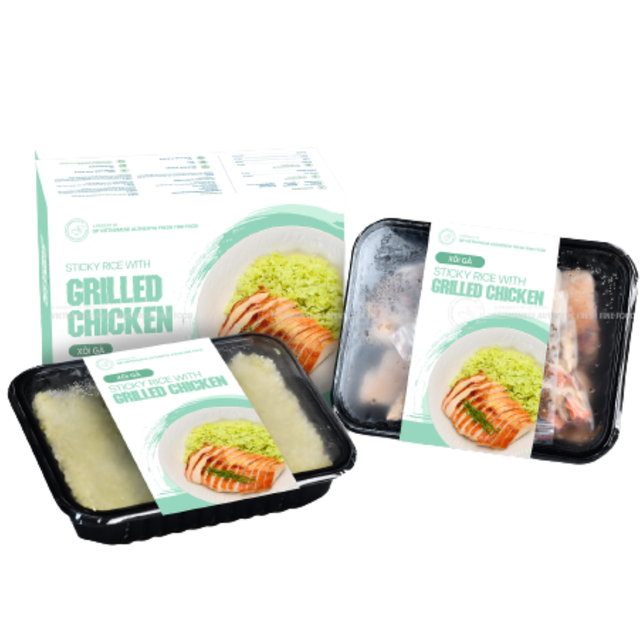 Sticky Rice With Grilled Chicken Healthy Food Convenience 4 Serving In 1 Box Haccp Customized Packaging Vietnam Manufacturer - Image 4