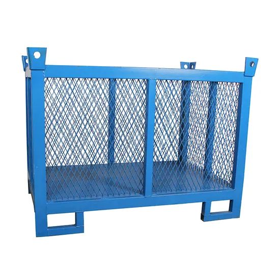 Stackable Steel Storage Cage with Mesh Wall for Scaffolding Parts - Image 1
