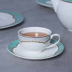 Luxury Gift Set Bone China Porcelain Cup Pot Set Age Adult Style Simple Origin China Fancy Colored HS Code 6912001000 Model NO. RYB0002335 - Image 2