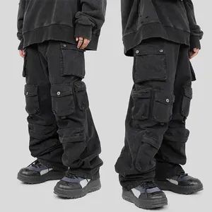 Washed Utility Trousers Custom Logo Style Loose Trademark JX Origin China Material Canvas Function Waterproof Model NO. - Image 4