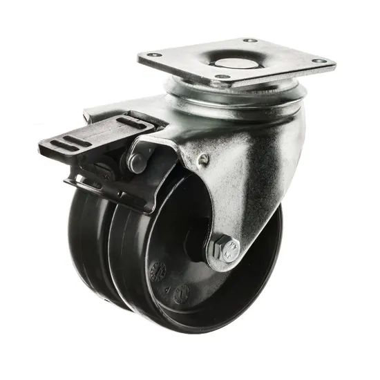 Double Wheel Caster Nylon Furniture Castor Load 50/60kg Condition New Packing Carton Wheel Dia. 50mm HS Code 87168000 Wheel Width - Image 4