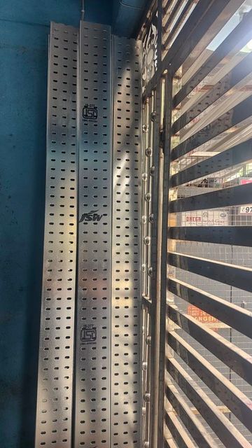 Perforated Cable Trays Length 2.5 m JSW 2.5 meter Finish Pre-Galvanized (GI) Cover Requirement With - Image 3