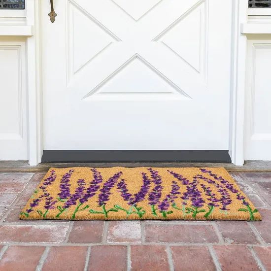 Garage Garden Flower Outdoor Welcome Entryway Front Door Spring Coir Door Mat - Image 4