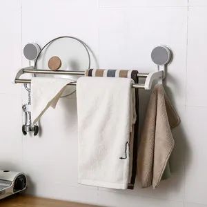 Bathroom Vanities Storage Holders Wall Mounted Storage Racks Bathroom Racks Adhesive Metal Towel Rack - Image 2