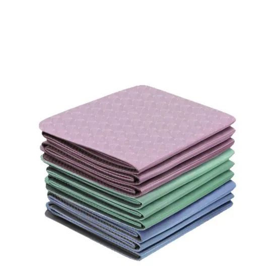 Foldable TPE Yoga Mat 183cm Length 6mm Thickness Portable Plaid Pattern Indoor Fitness Home Training Student Nap Use Wholesale - Image 4