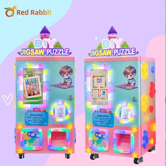Red Rabbit LED Lighting Vending Jigsaw Puzzle Cutting Machine Compact Structure Exhibition Halls Jigsaw Puzzle Vending Machine - Image 2