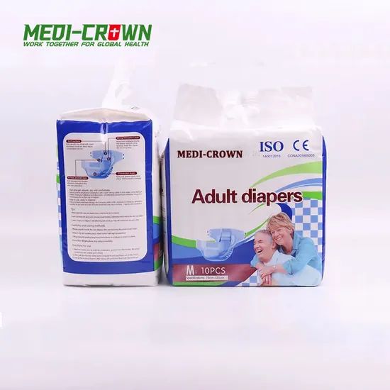 Adult Diaper for Old Adult Diaper OEM Yes Group All Sample Free Type Diapers Origin China HS Code 3005901000 Trademark MEDI-CROWN - Image 1