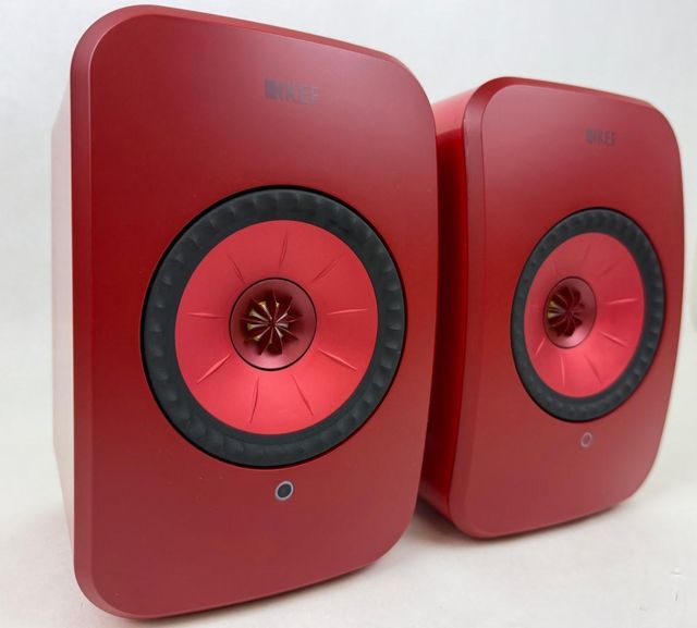 Red KEF LSXII Wireless Bookshelf 2 Speakers (Pair) - Image 2