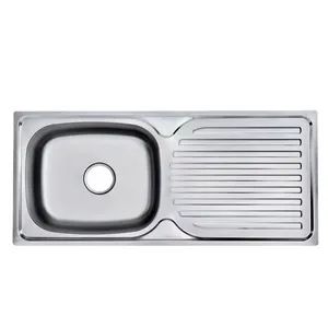Premium 304 Stainless Steel Commercial Kitchen Sink Shape Square Origin China Color Chrome Trademark Mooco Notch Single - Image 3