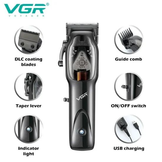 Electric LED Display Rechargeable Factory Price Men Professional Hair Clippers Trimmer - Image 1