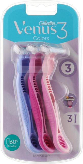 Gillette Venus Sensitive Disposable Razor Women, 3 Women's Razors with Comfort Blades, Dermatologically Tested Razor for Sensitive Skin - Image 3