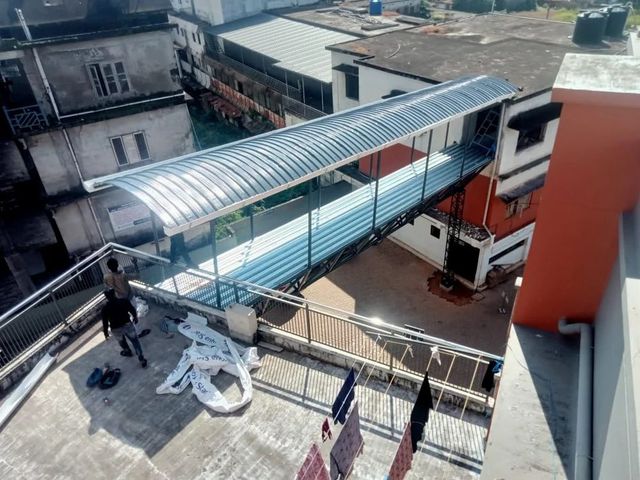 Connection Steel Bridge Fabrication Service, Karnataka Location Karnataka Service Mode Offline Footpath Shape Round Bridge Material - Image 4