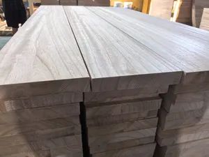 Timber Building Solid Paulownia Wood Board for Wall Shelf Glue E0 MOQ 5 M3 Sanded 240 Trademark QF Origin China Usage - Image 2
