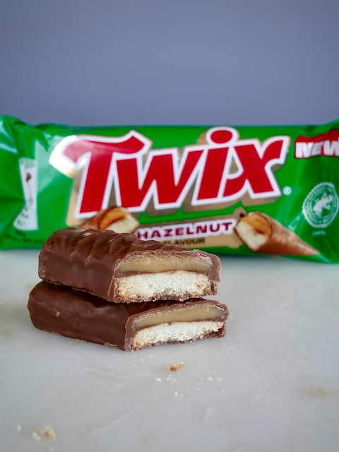 INDULGENT CHOCOLATE SNACK Twix Hazelnut Chocolate Bars 180g Smooth Caramel, Creamy Hazelnut Flavor - Image 2