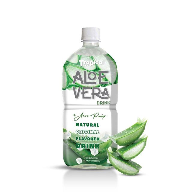 OEM manufacturer of Aloe vera juice drink 1L Bottle Flavor Refreshing Purity 100% Natural Shelf Life 18 months Brand Name OEM/Tropical Sky - Image 1