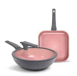 9PCS Aluminum Nonstick Pots Pans Induction Bottom 1Y LFGB CE Customized - Image 5