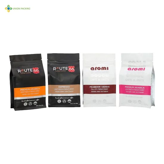 Coffee Packaging Mylar Bags Flat Bottom Pouch with Zipper Factory - Image 2