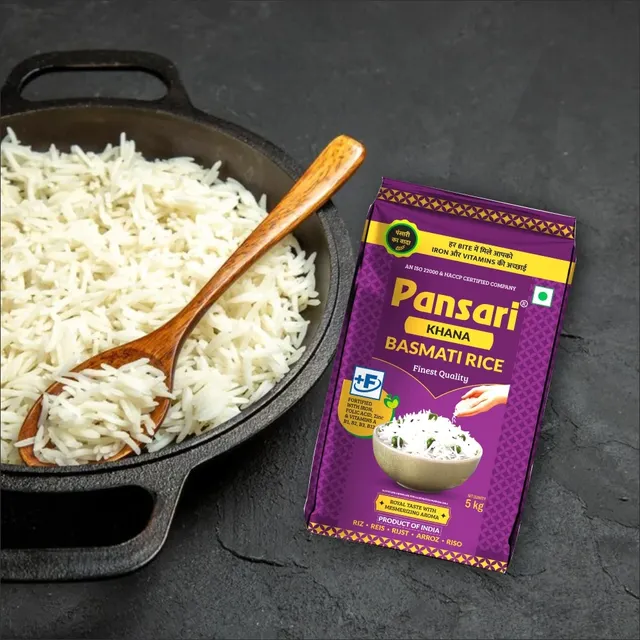 Pansari Khana Khazana Fortified Basmati Rice 5kg | Premium Dried Long Grain for Wholesale - Image 4