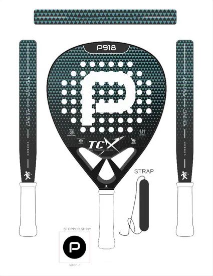 New Style Beach Tennis Rackets (Padle Racket) Carbon Fiber Twill EVA Filling Beach Ball Racket - Image 1