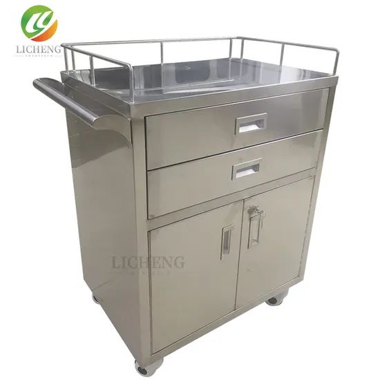 Durable Stainless Steel Medical Utility Cart with Wheels - Image 4