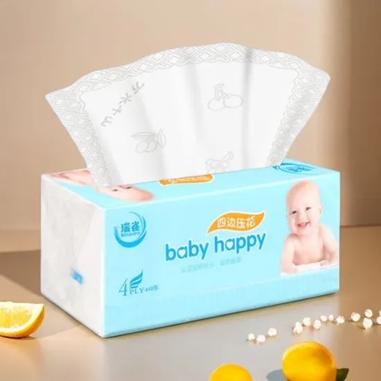 Wholesale Customized 100% Virgin Wood Pulp Delicate Soft Emboss Facial Tissue Paper Towels - Image 2