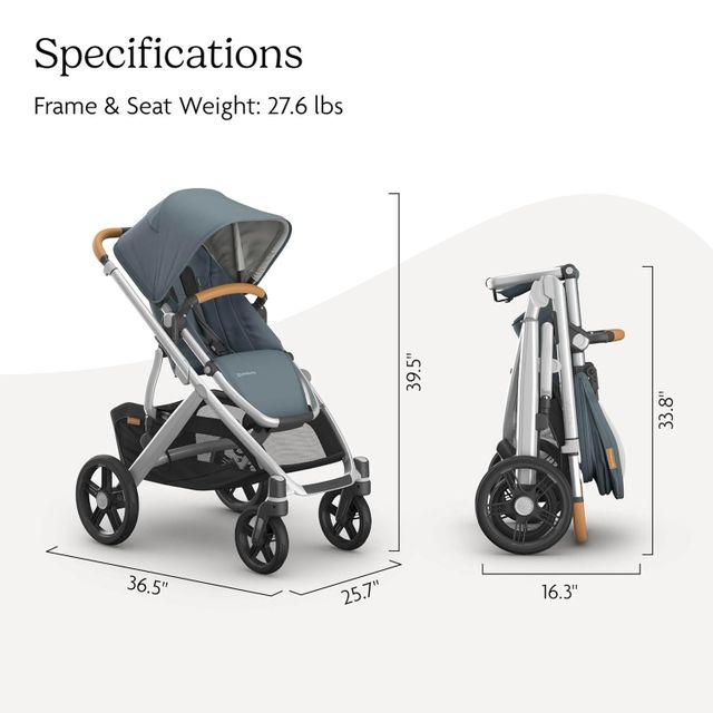UPPAbaby Vista V3 Stroller - Full Size Single to Double Stroller System - Image 3