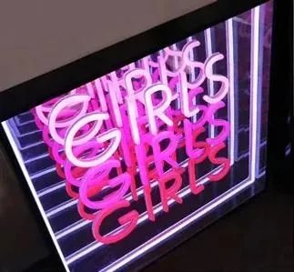 3D Infinity LED Neon Sign Creative Tunnel Lamp Illuminated Tunnel Mirror Light - Image 4