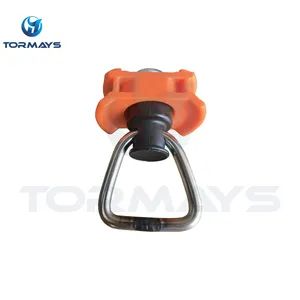 Single Stud L Track Fitting D Ring with Plastic Base - Image 2