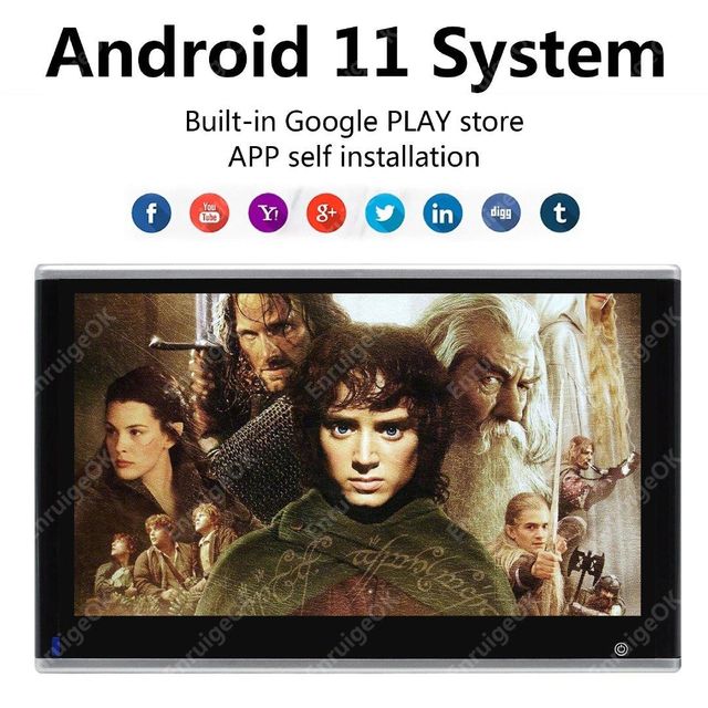EnruigeOK Rear Seat Entertainment For GMC Touch Screen Android Headrest HDMI TV Monitor - Image 3