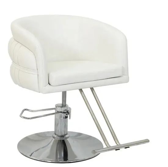 Beauty Barber Chairs Two Handles Chair Barber Shop Color White Condition New Material Metal Folded Unfolded Model NO. - Image 1