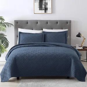 Warm Bed Throws Polyester Coverlet Quilted Ultrasonic Microfiber Quilt Bedspread - Image 3